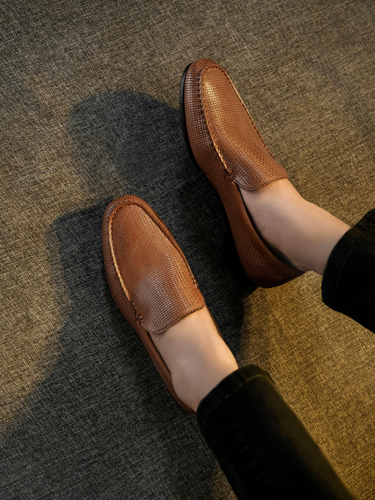 Men "FELIPE" Penny Keeper Casual Slip-On Leather Moccasins