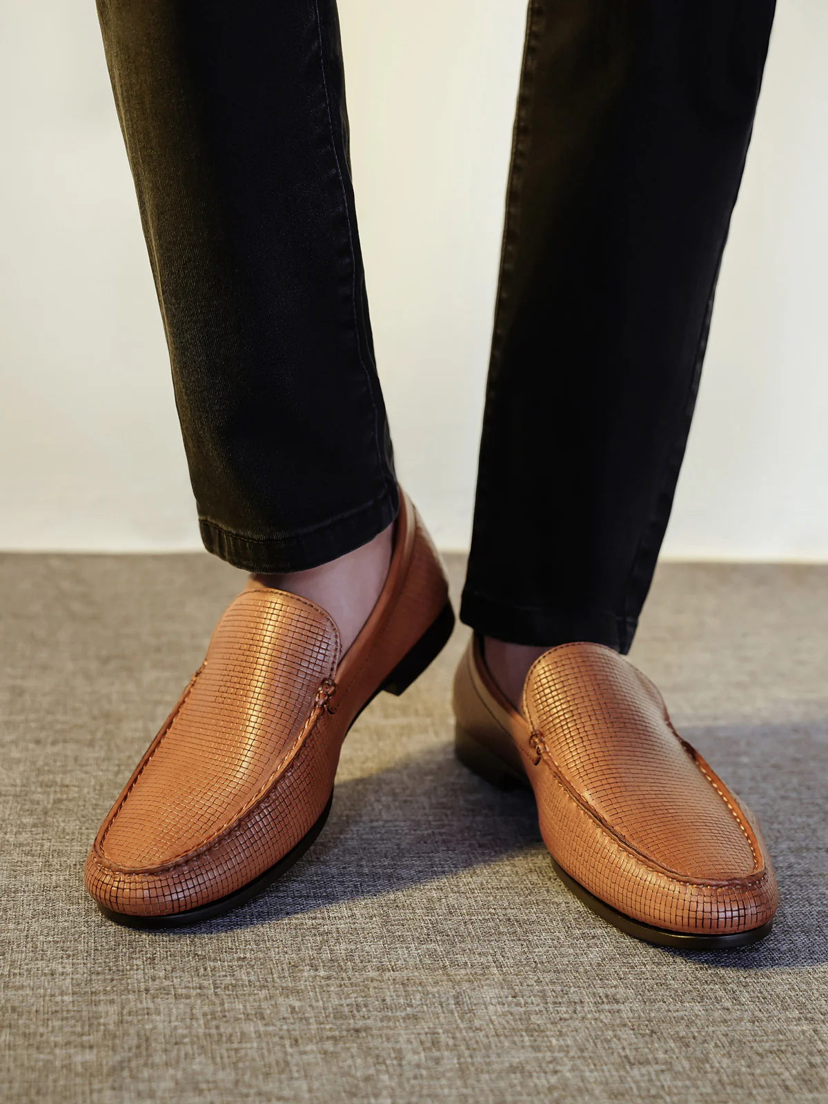 Men "FELIPE" Penny Keeper Casual Slip-On Leather Moccasins - Image 3
