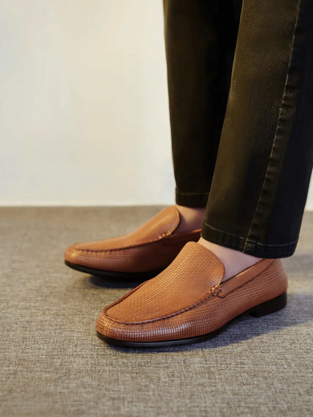 Men "FELIPE" Penny Keeper Casual Slip-On Leather Moccasins - Image 6