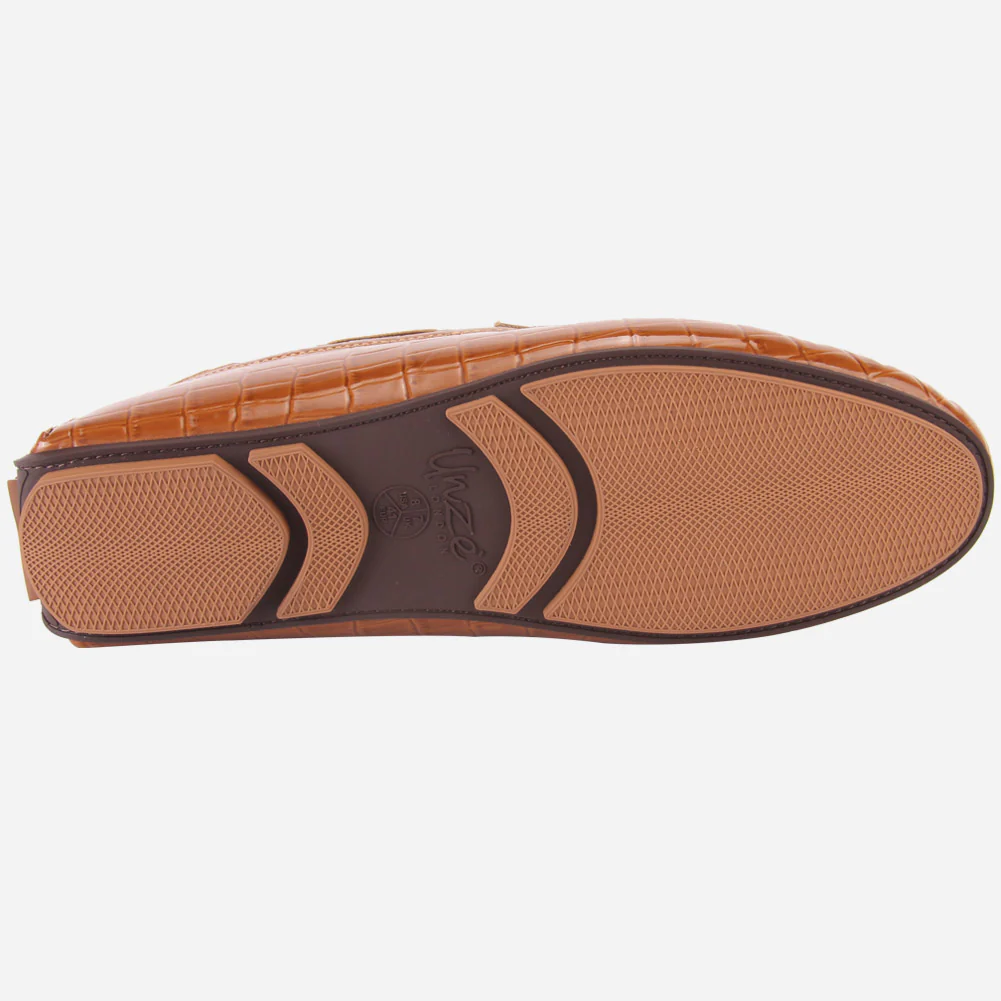 MEN "GAEL" SLIP ON RUBBER SOLE MOCCASINS - Image 5
