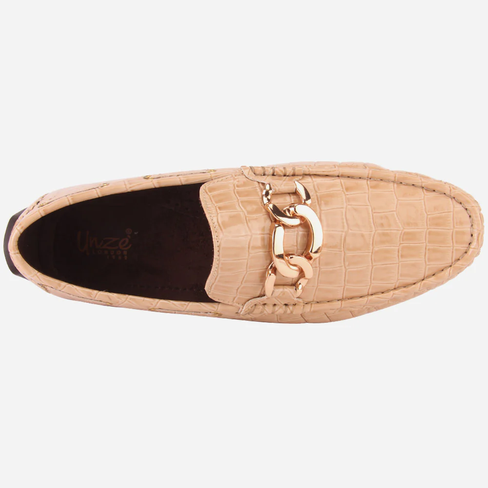 MEN "GAEL" SLIP ON RUBBER SOLE MOCCASINS - Image 4