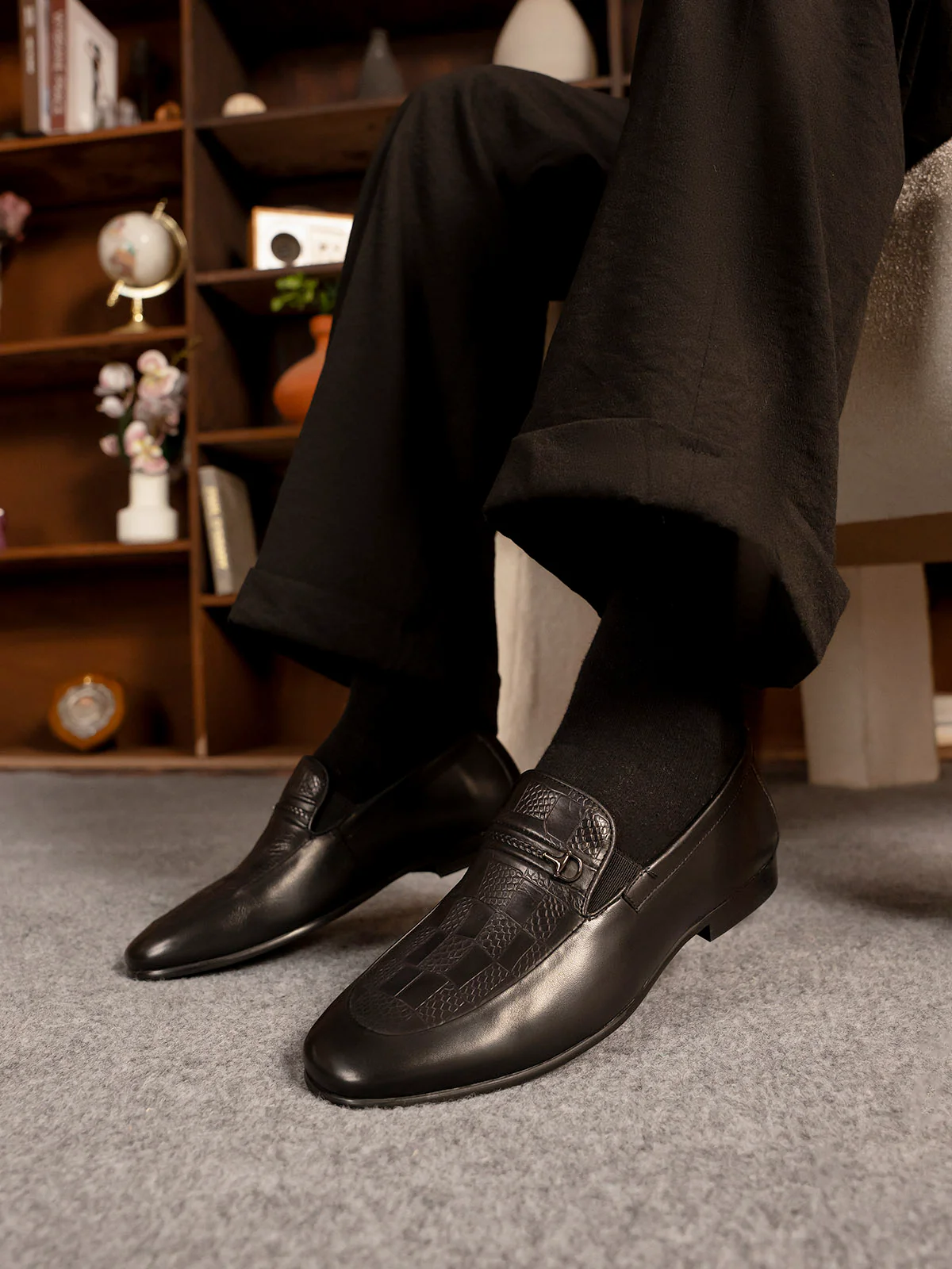 Men "GAINES" Premium Leather Comfort Formal Shoes