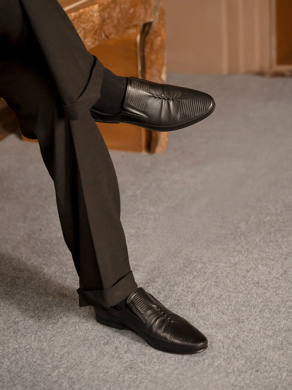 Men "GEOFF" Unique Style Premium Leather Formals - Image 6