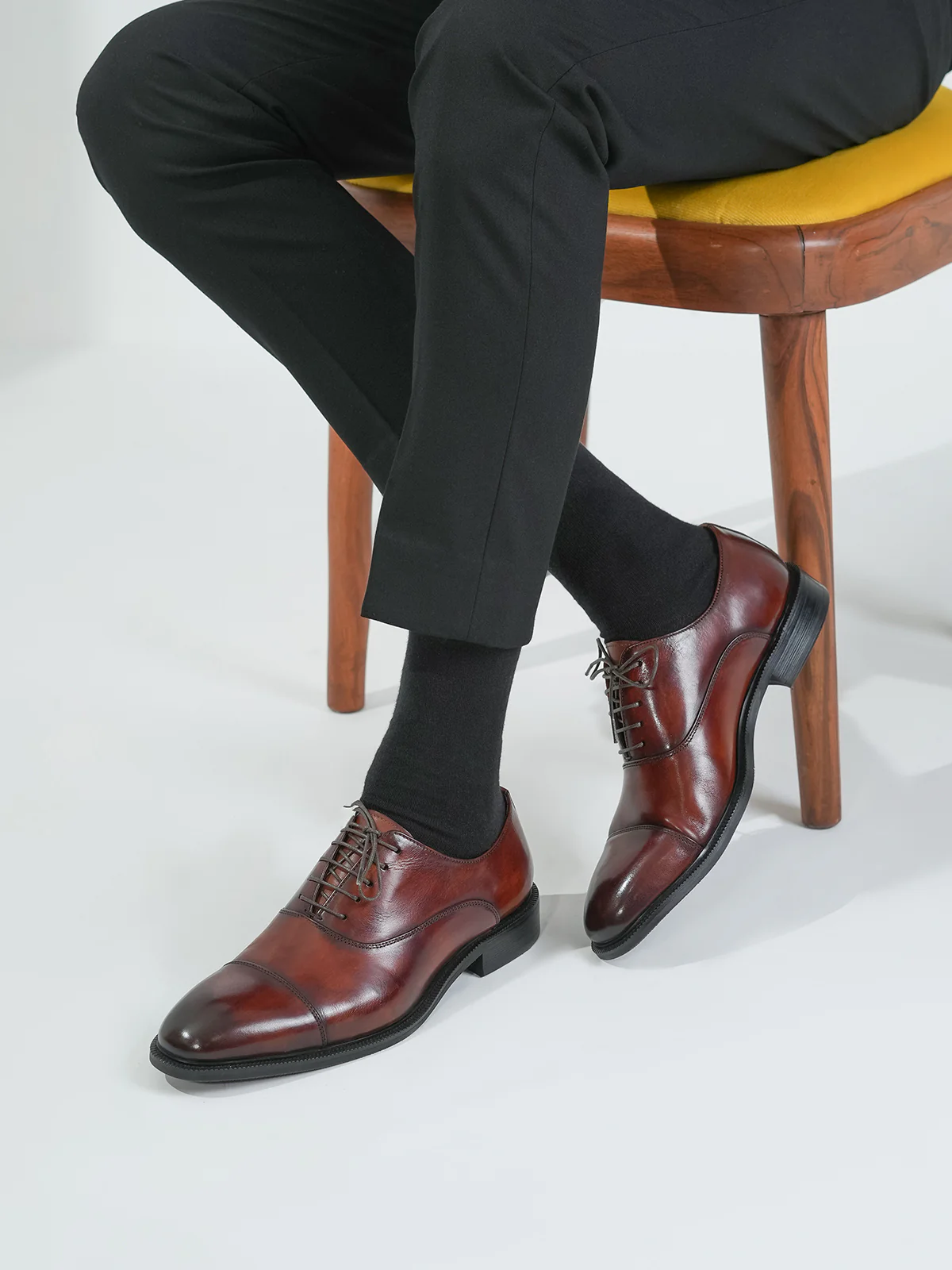 Men "GIANNA" Elegance Leather Formal Shoes