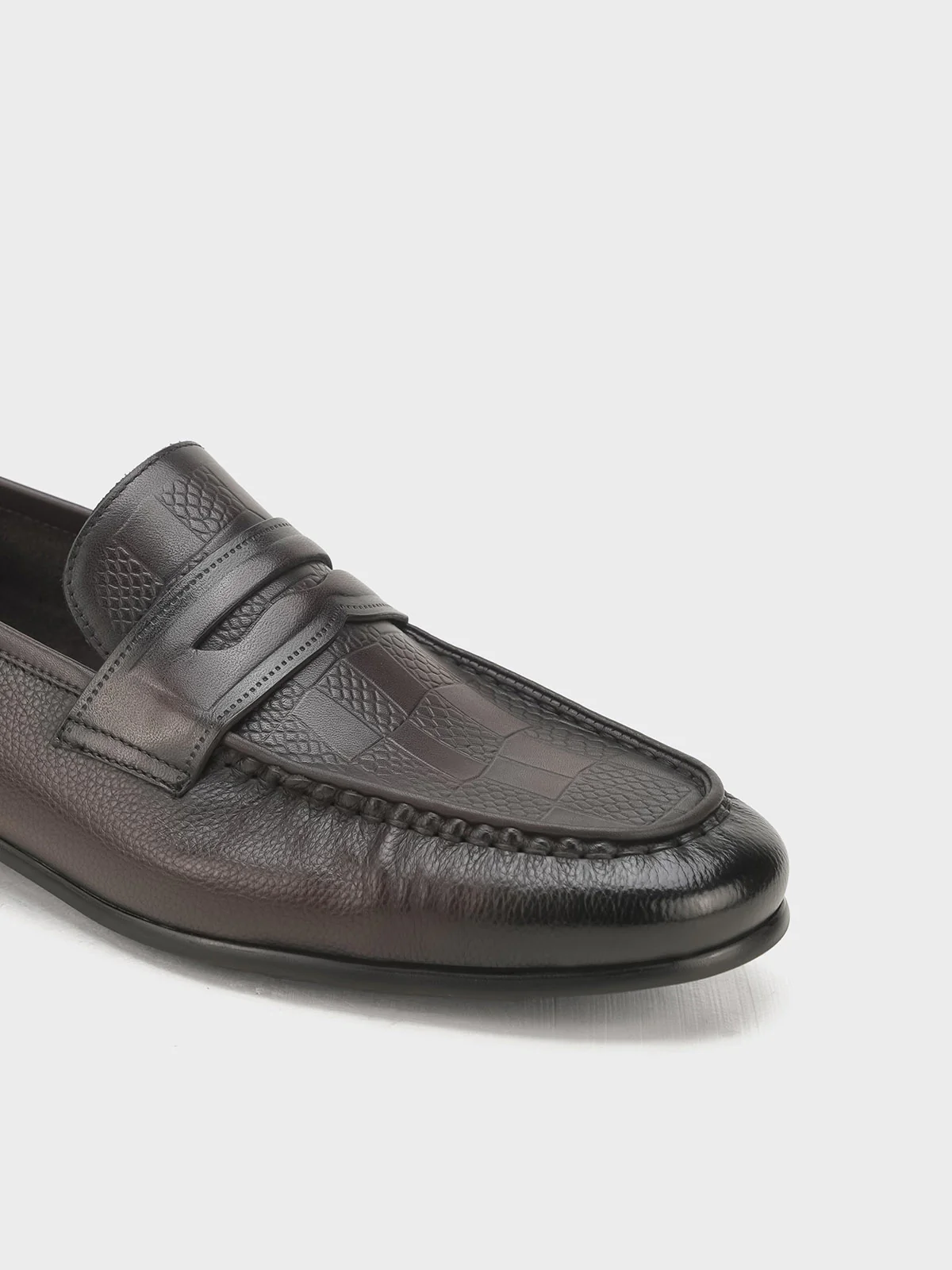 Men "GLINDA" Premium Leather Formal Slip On Shoes - Image 7