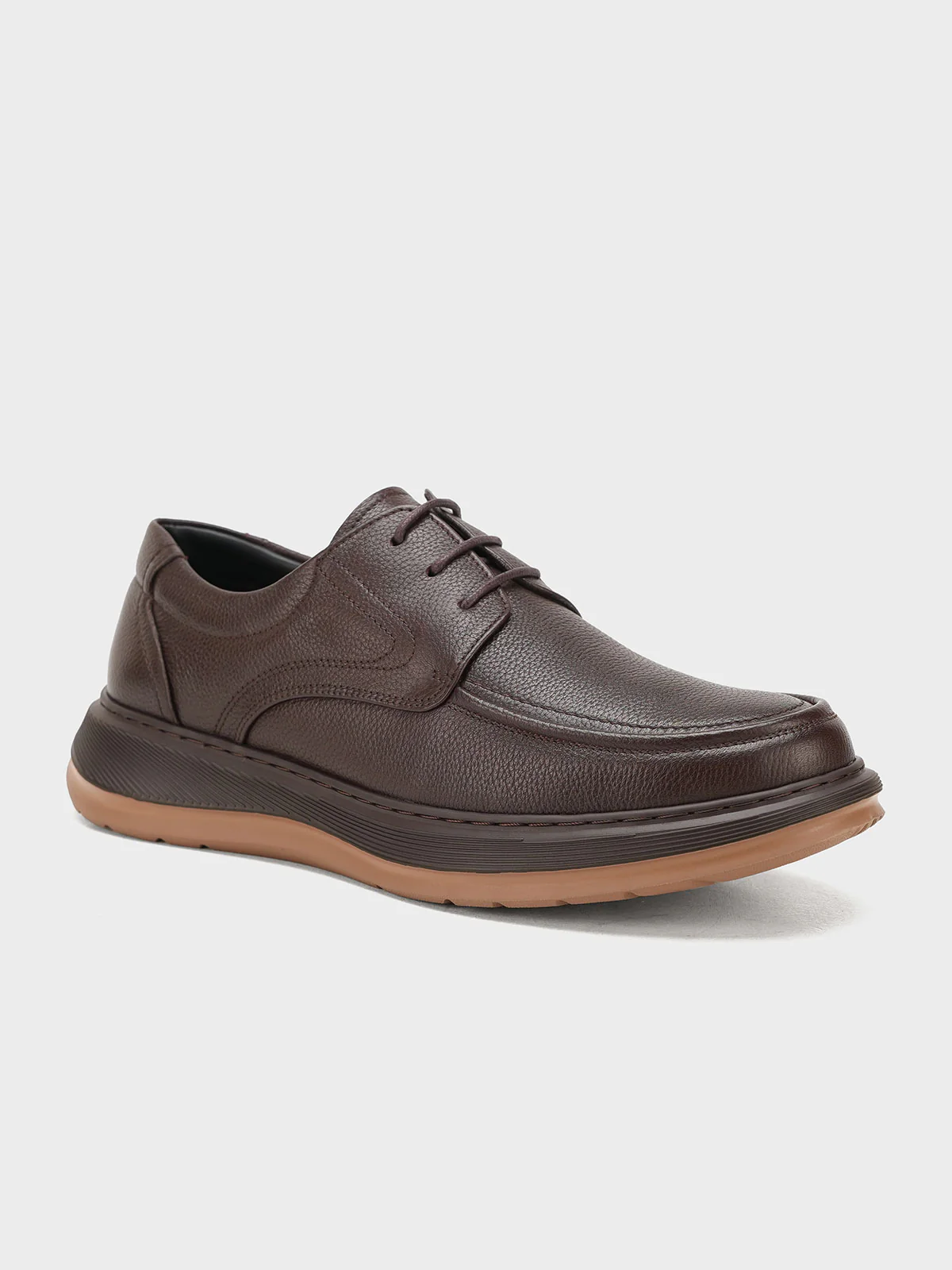 Men "HAGOP" Lace Up Leather Loafer Shoes - Image 2