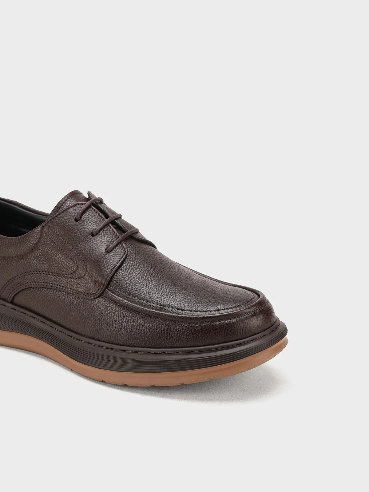 Men "HAGOP" Lace Up Leather Loafer Shoes - Image 7