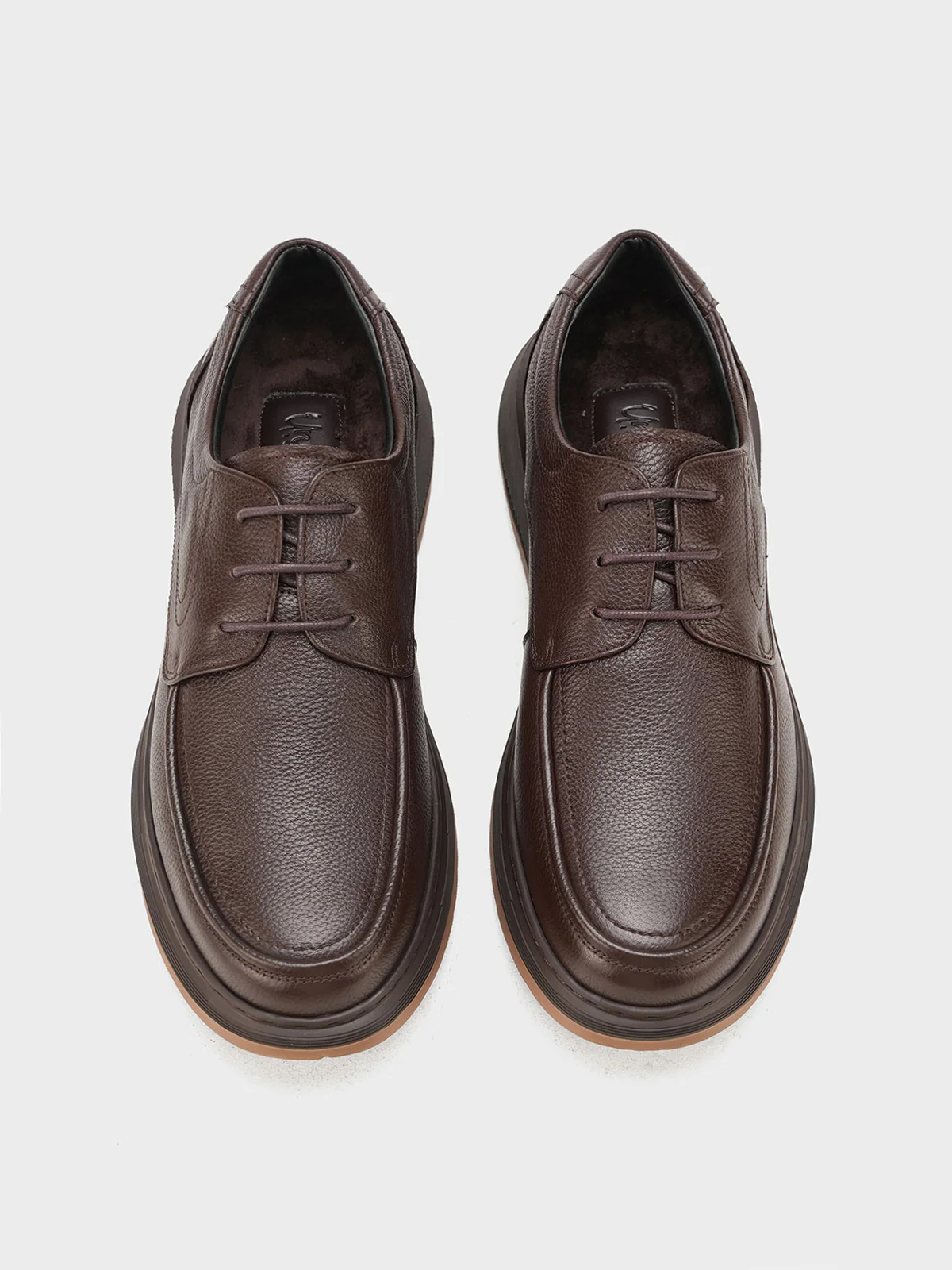 Men "HAGOP" Lace Up Leather Loafer Shoes - Image 9