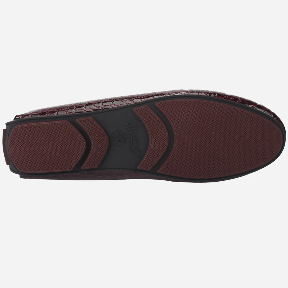 Men "HOLA" Textured Slip Ons Moccasin - Image 5