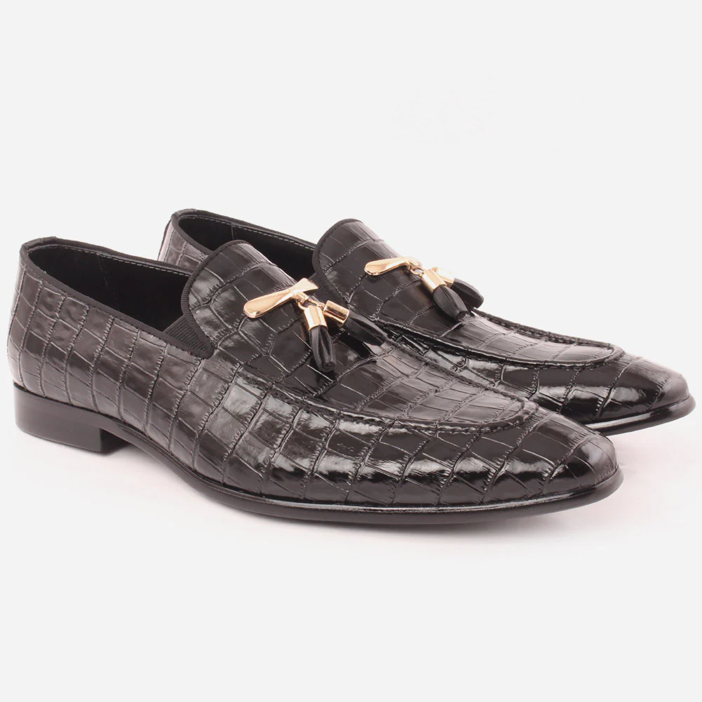 Men "Hugo" Sleek Almond Toe Slip On Shoes - Image 2