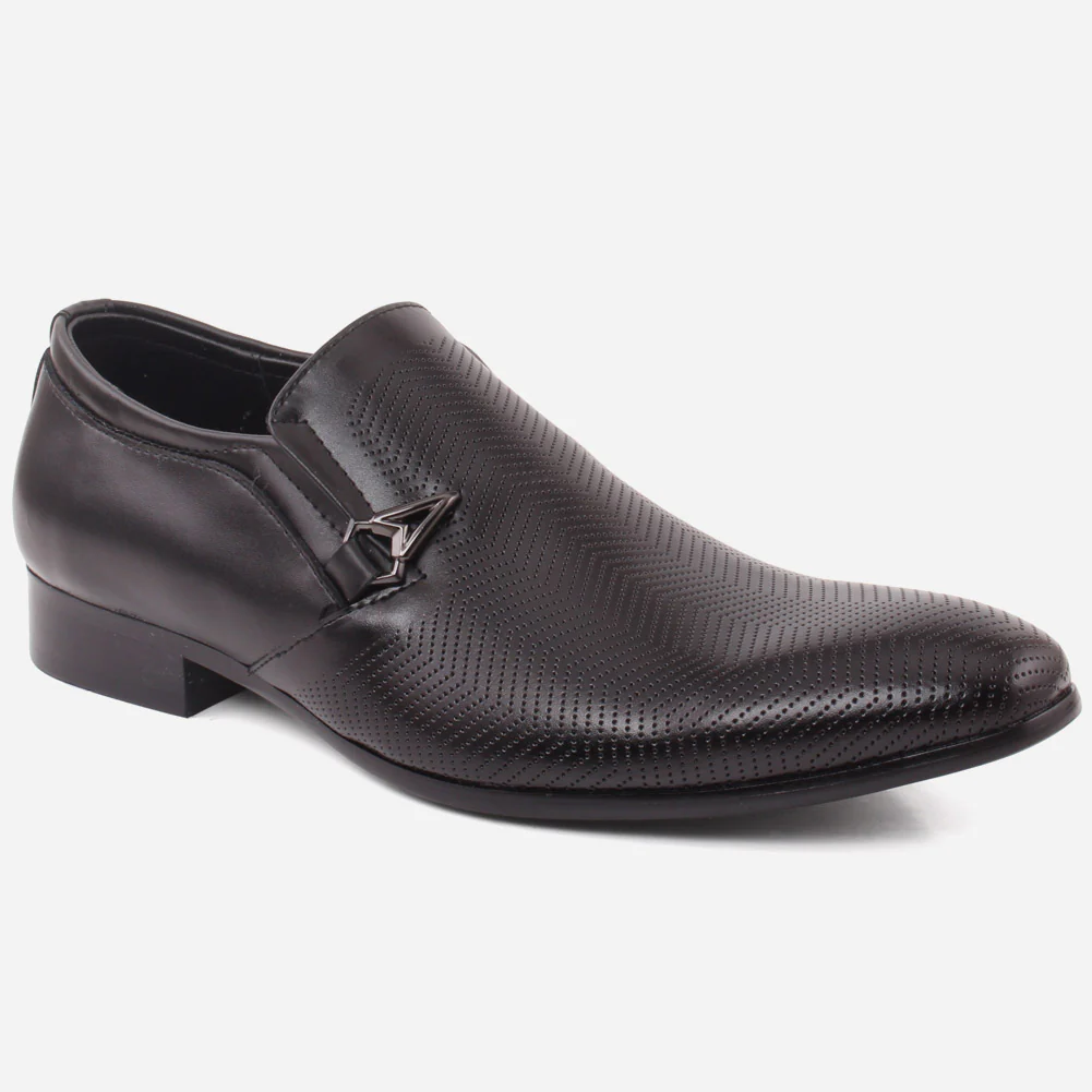 Men “JAC” Shaded Perforated textured Upper Buckle Formal Shoes