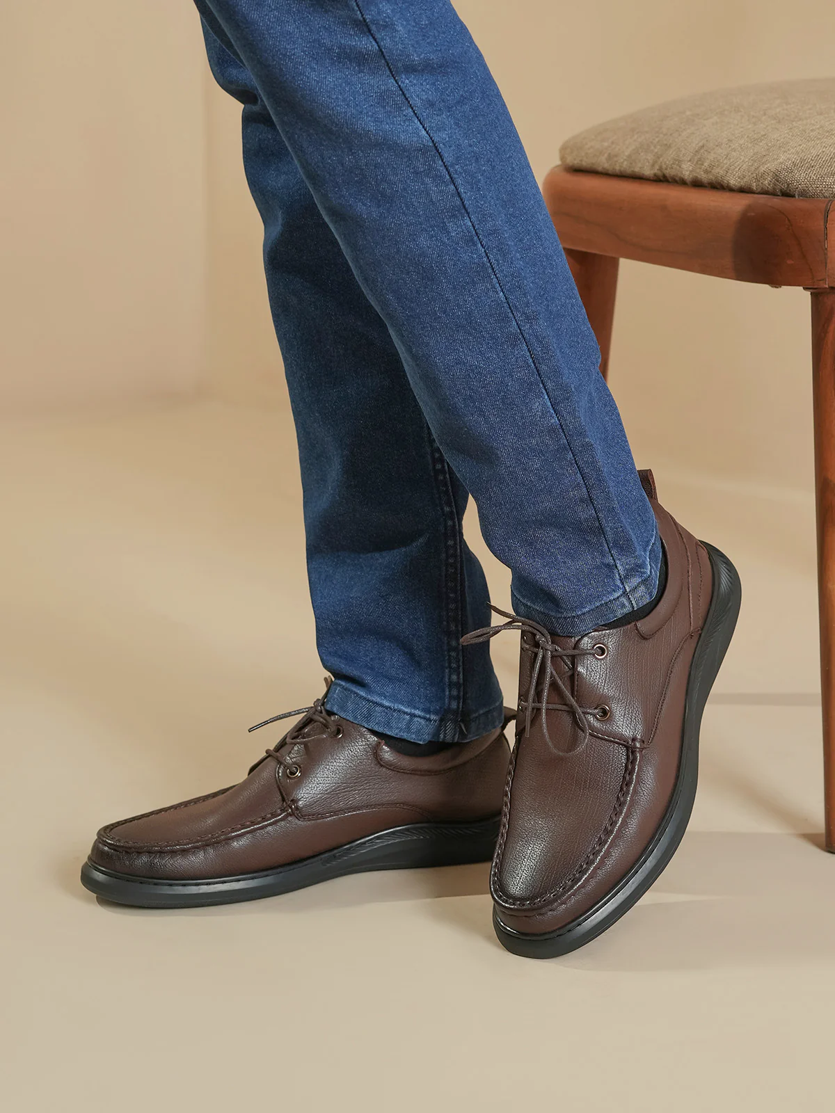 Men "JAIDEV" Formal Lace-Up Leather Shoes