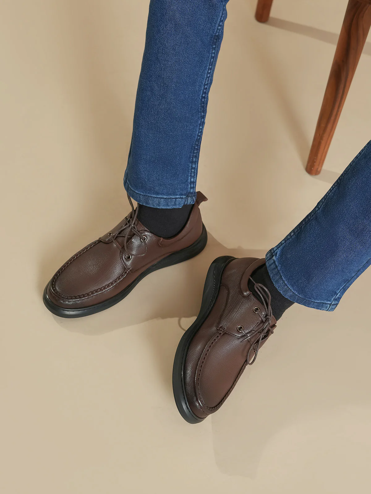 Men "JAIDEV" Formal Lace-Up Leather Shoes - Image 3