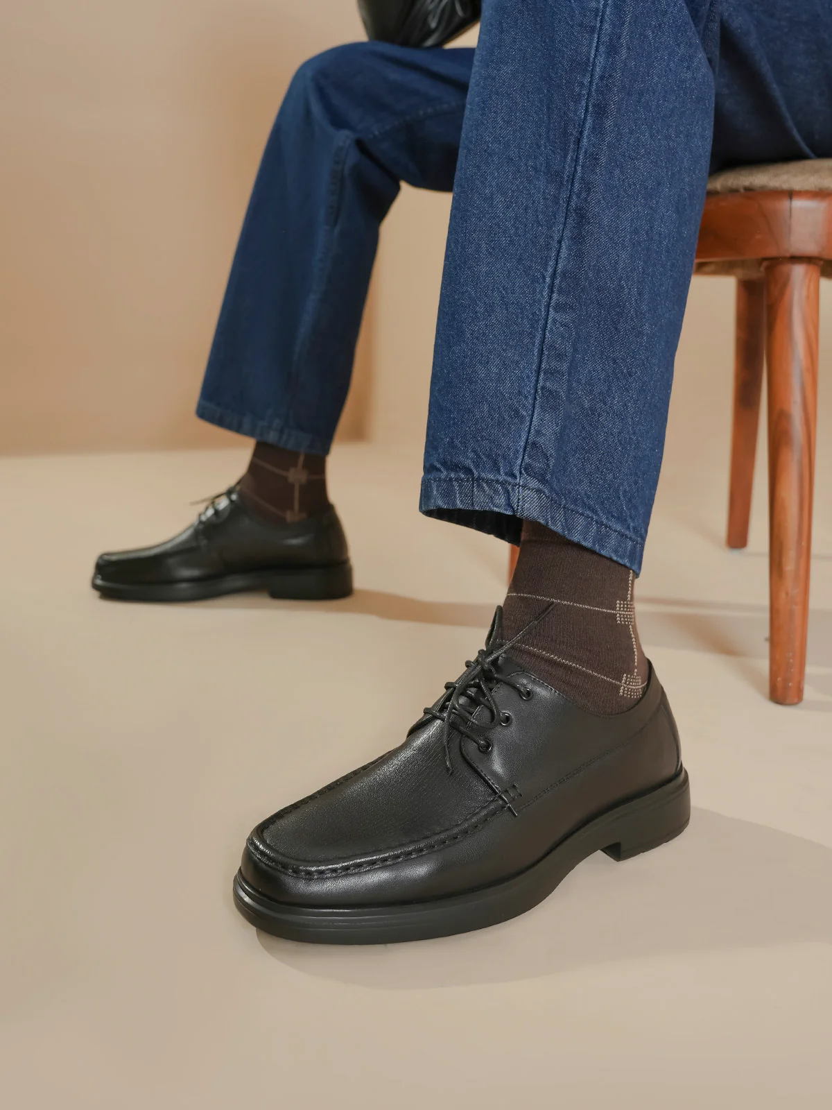 Men "JAIDEV" Formal Lace-Up Leather Shoes - Image 11