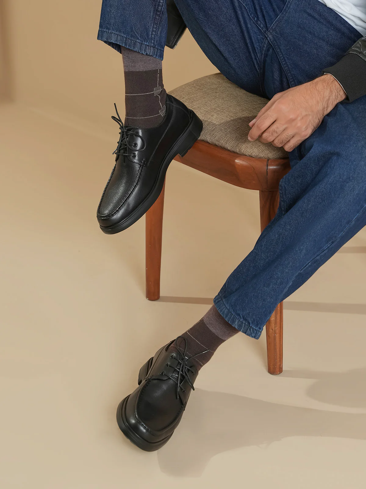 Men "JAIDEV" Formal Lace-Up Leather Shoes - Image 6