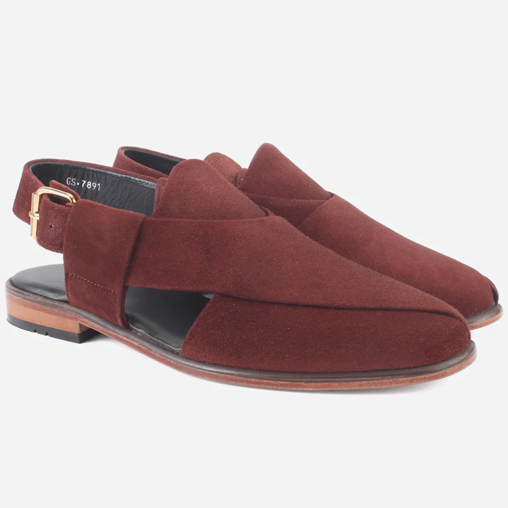 Men "JAVIX" Leather Handcrafted Peshawari Sandals - Image 2
