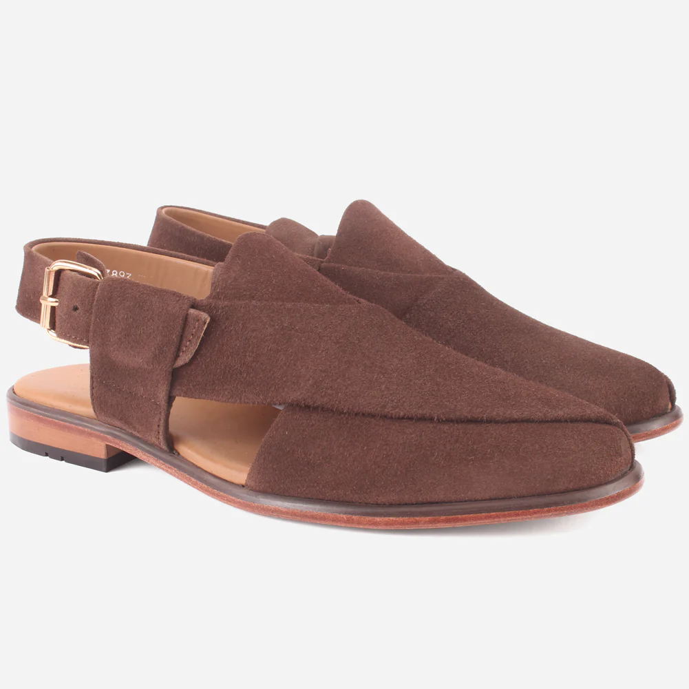 Men "JAVIX" Leather Handcrafted Peshawari Sandals - Image 2