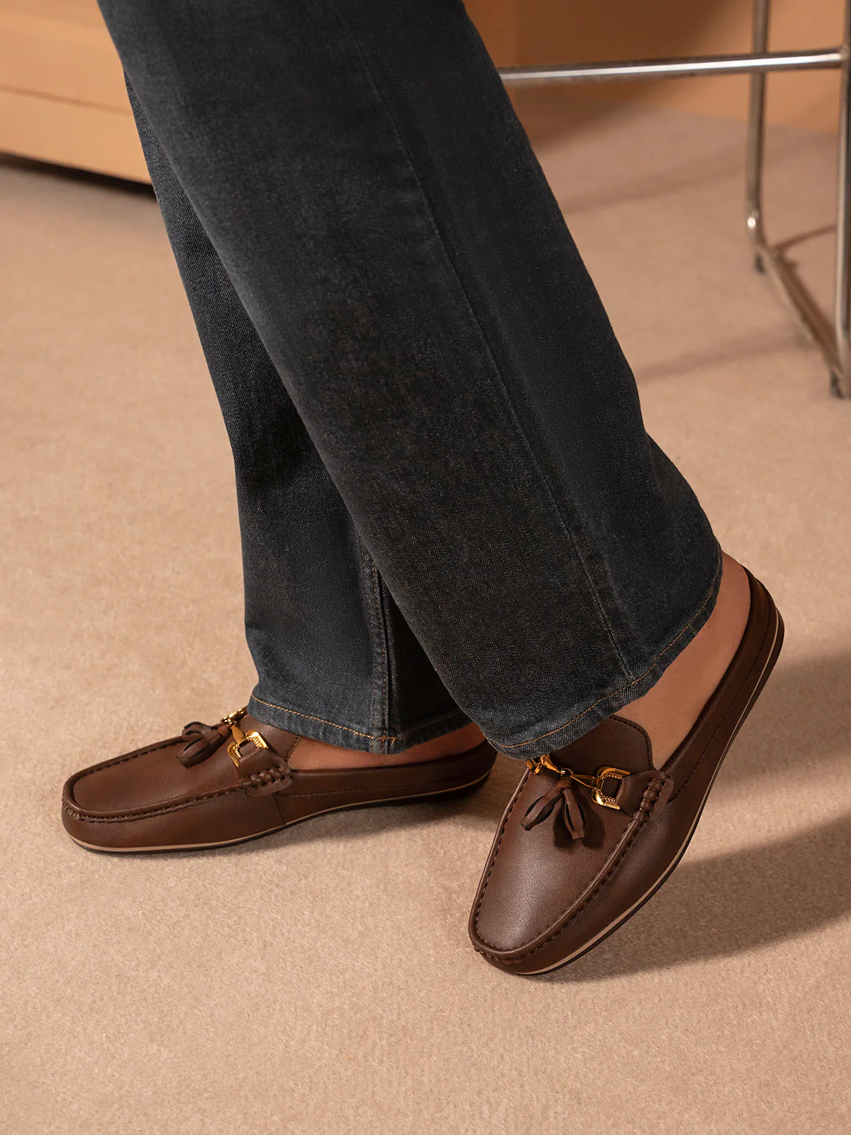 Men "KACEY" Modern Backless Moccasins