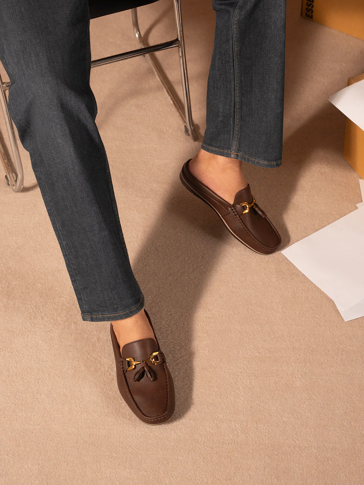 Men "KACEY" Modern Backless Moccasins - Image 6