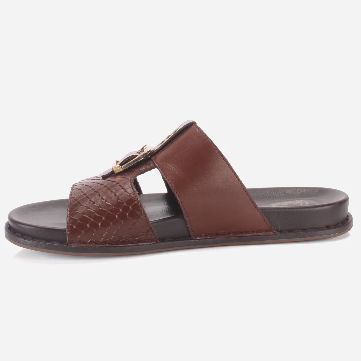 Men "KITZ" Leather Open Toe Summer Slippers - Image 3