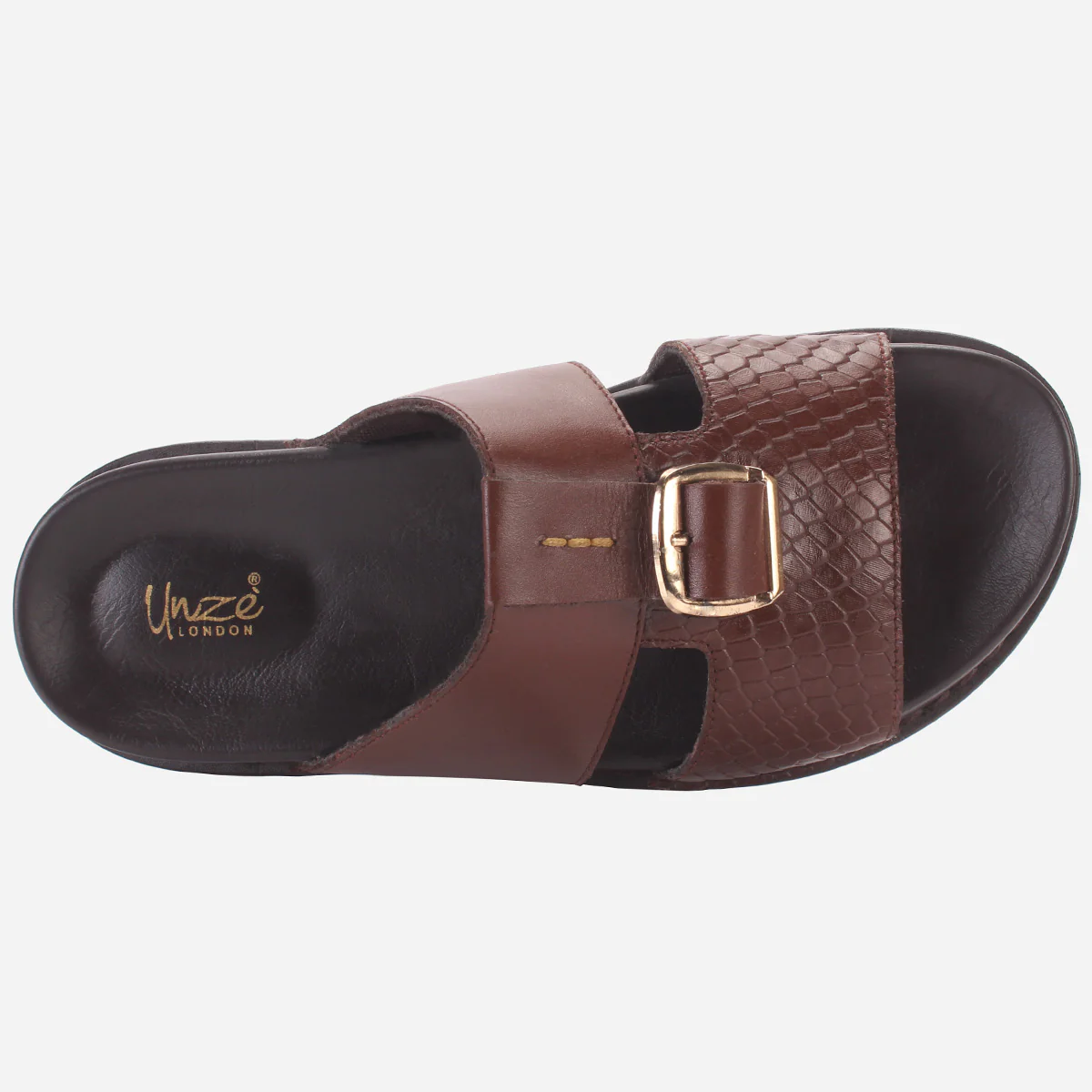 Men "KITZ" Leather Open Toe Summer Slippers - Image 4