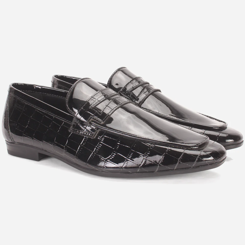 Men "KLIEN" Leather Office Dress Slip-On Oxfords - Image 2