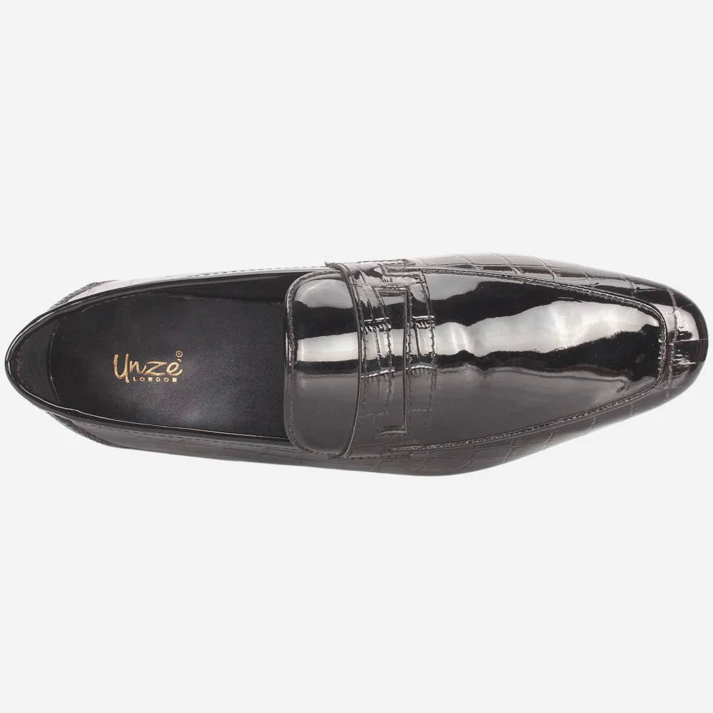 Men "KLIEN" Leather Office Dress Slip-On Oxfords - Image 4