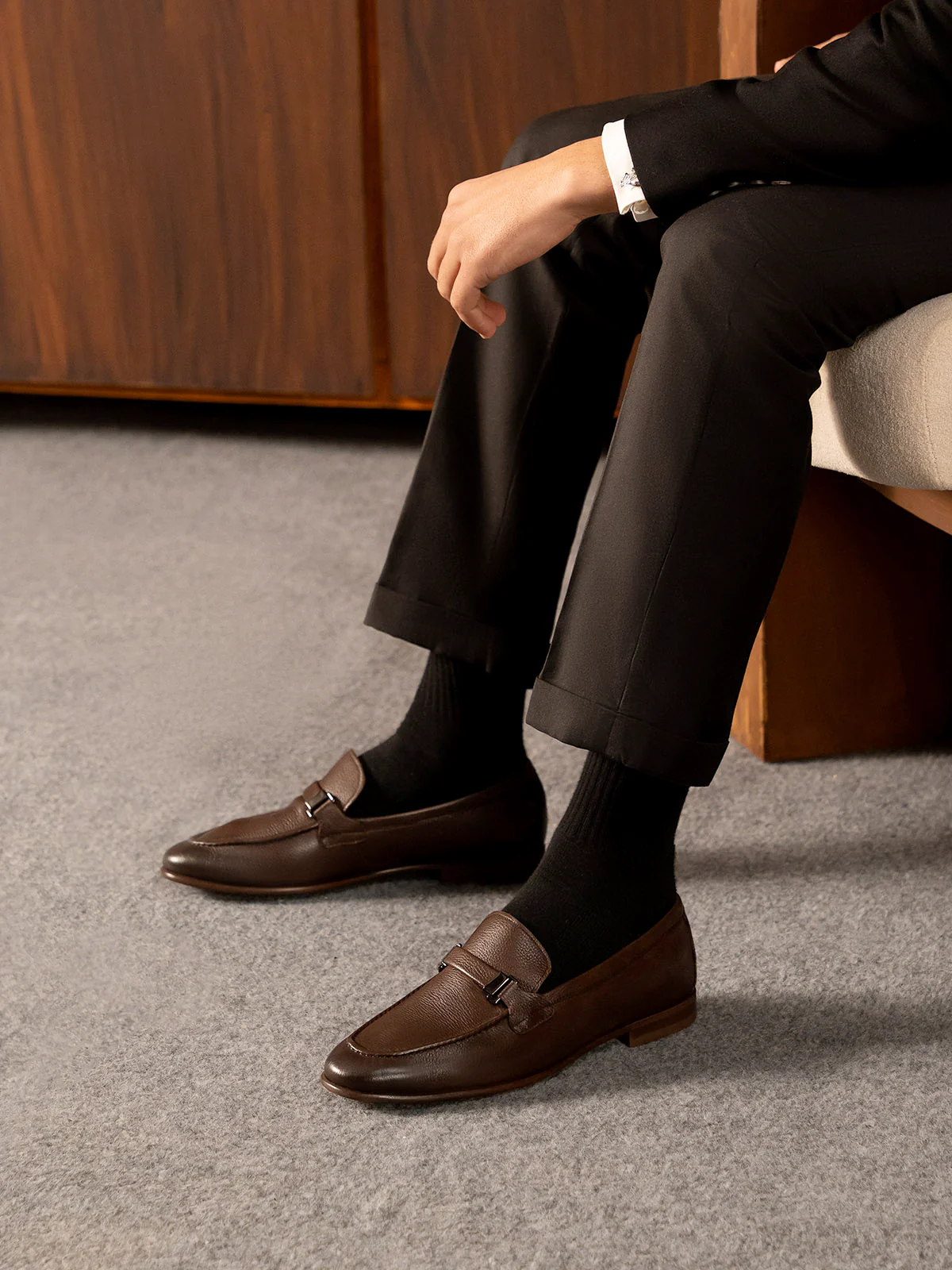 Men "LISALA" Formal Slip On Premium Leather Shoes - Image 6