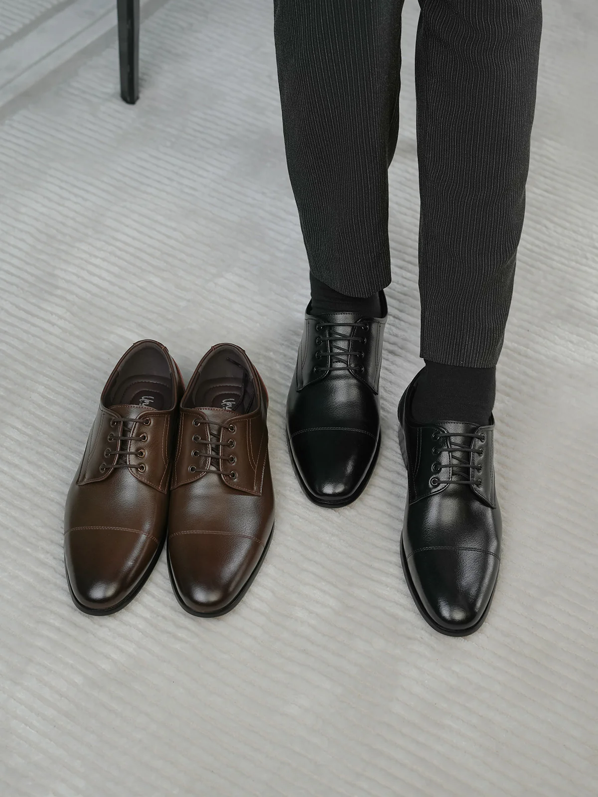 Men "LUKYAN" Lace-Up Leather Formal Shoes - Image 6