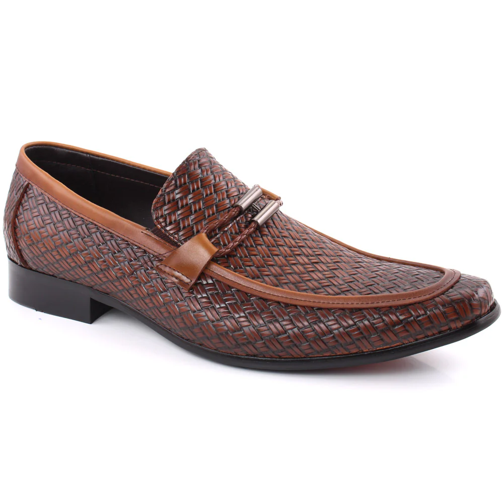 Men "MACKLIN" Textured Slip On Leather Formals