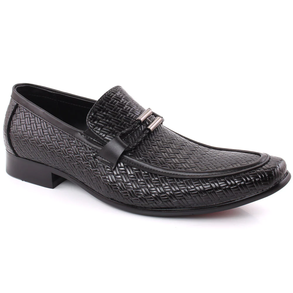 Men "MACKLIN" Textured Slip On Leather Formals