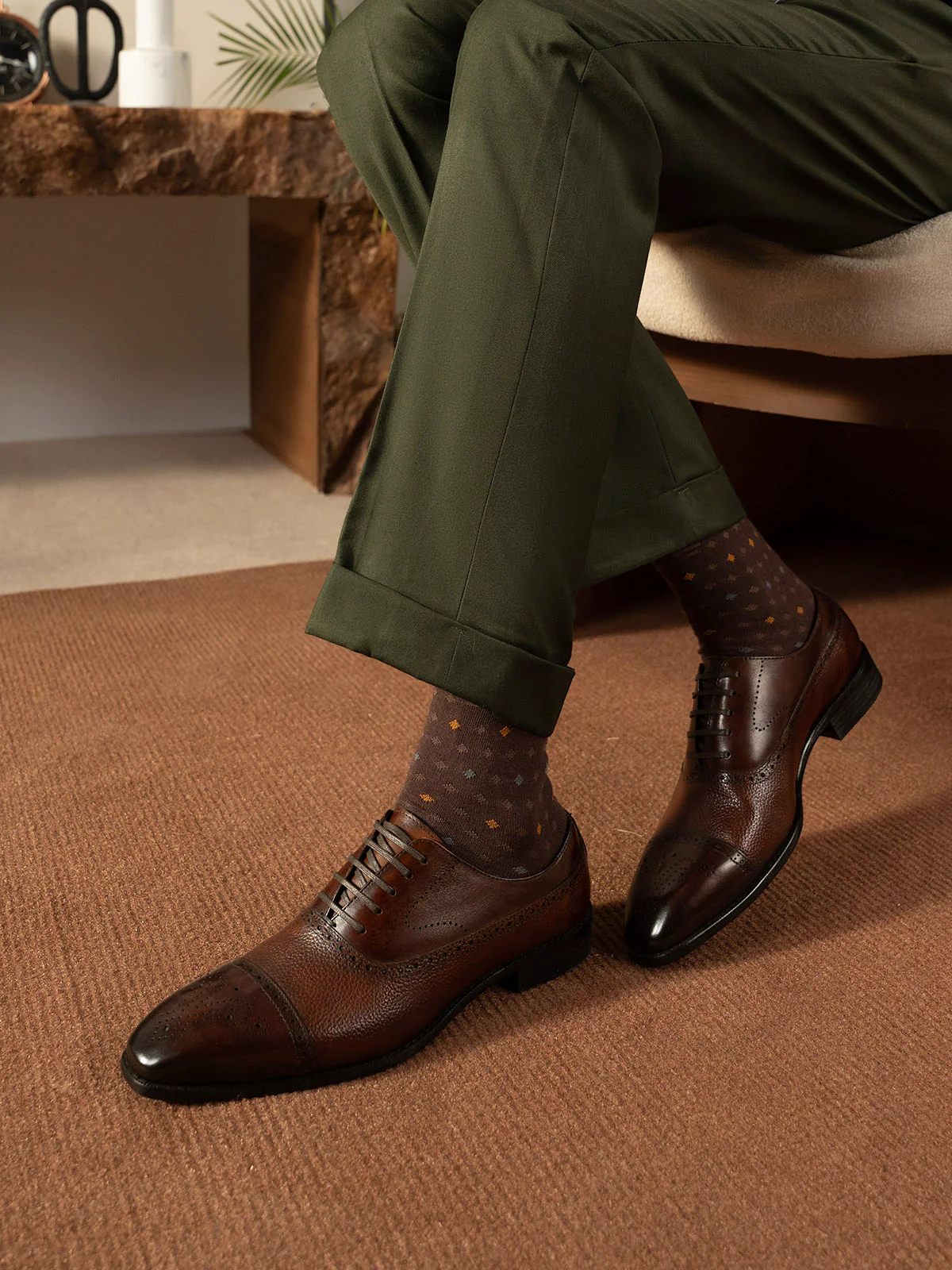 Men "MASON" Leather Lace Up Formals