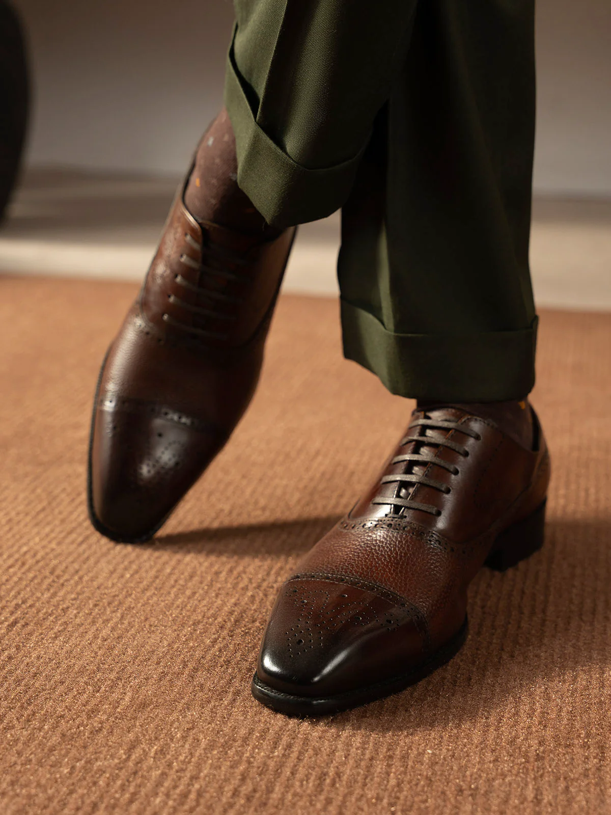 Men "MASON" Leather Lace Up Formals - Image 3