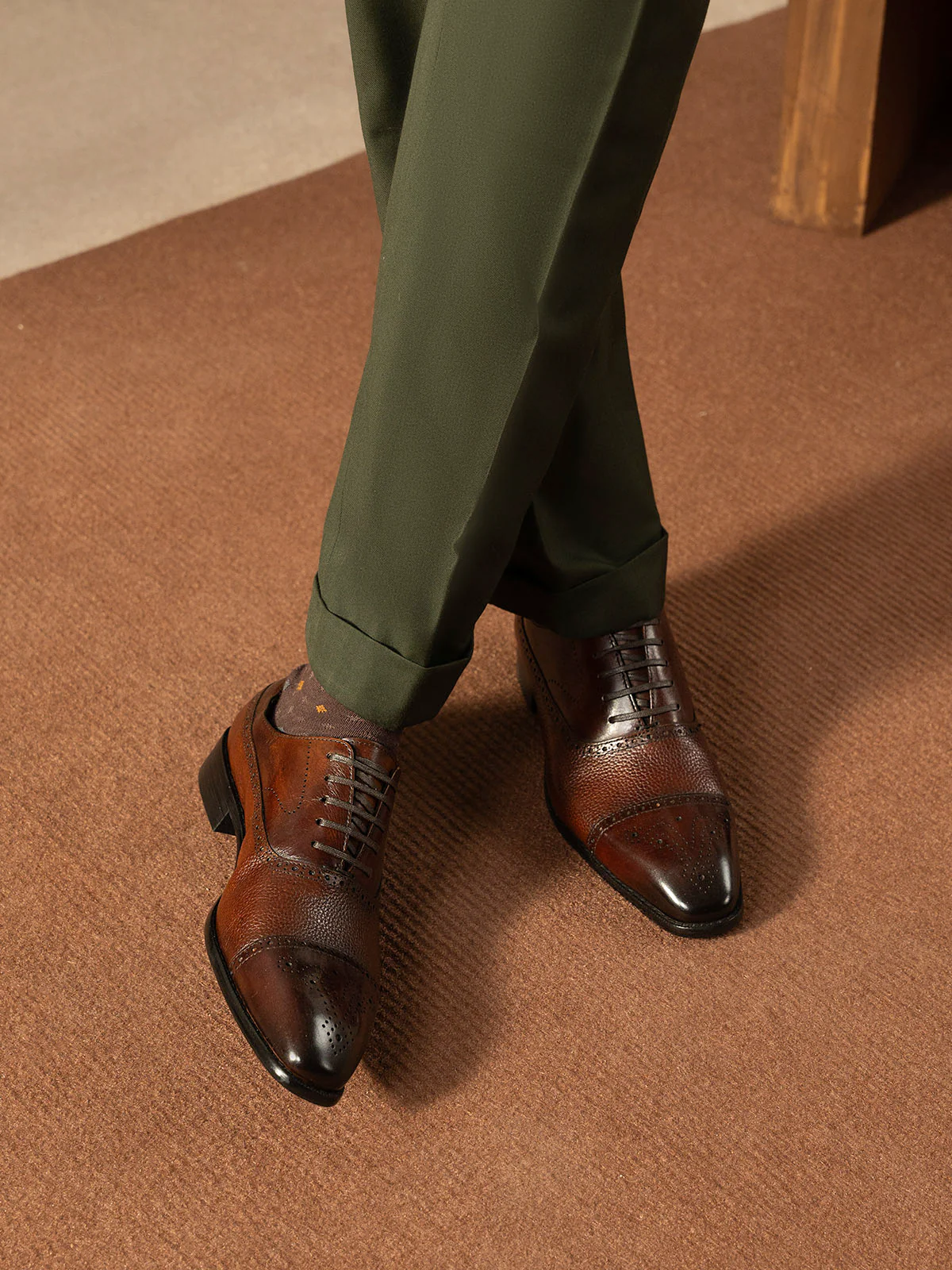 Men "MASON" Leather Lace Up Formals - Image 6