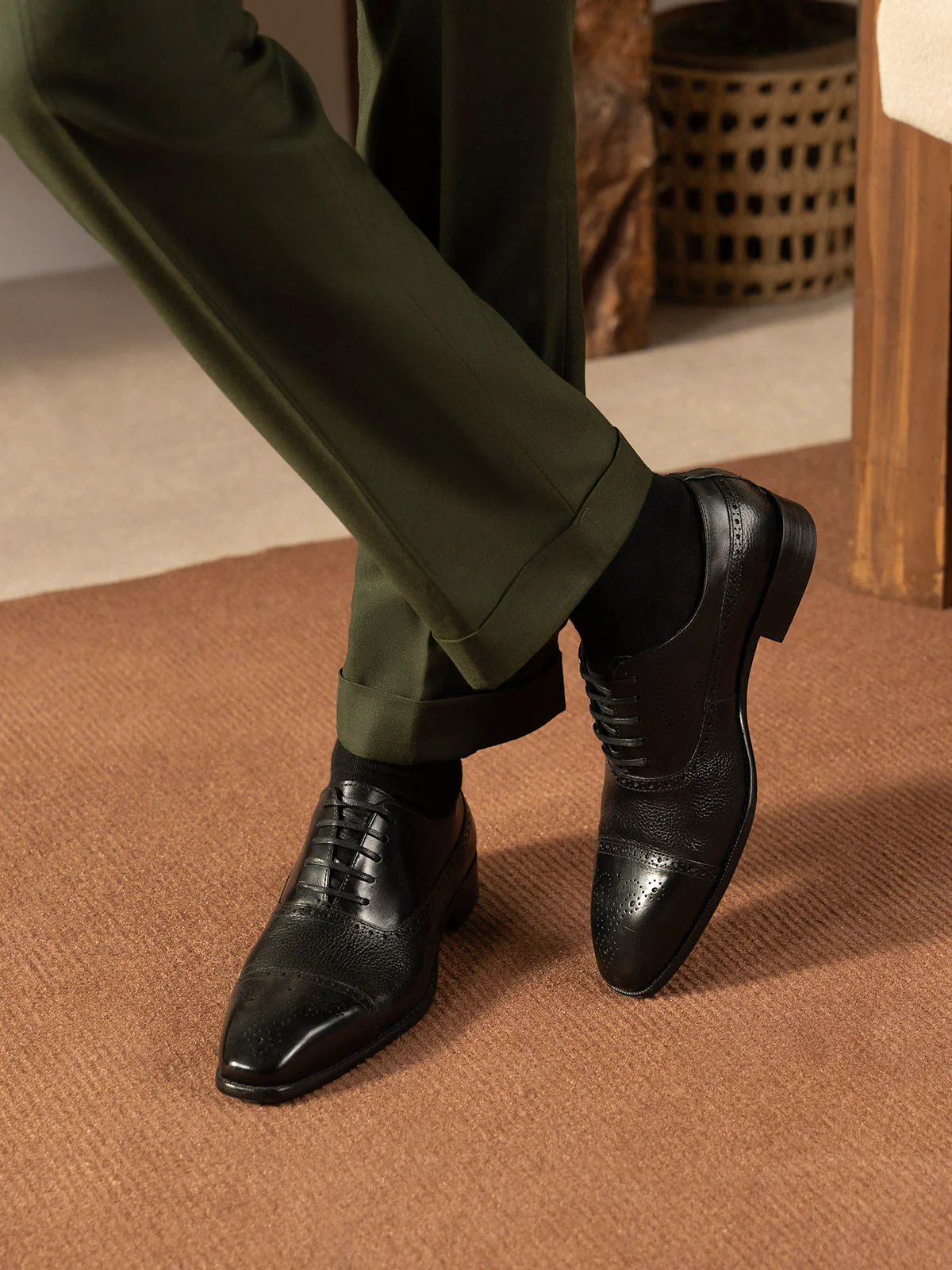 Men "MASON" Leather Lace Up Formals - Image 3