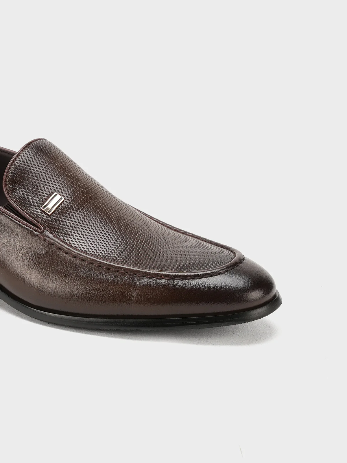 Men "MELORA" Textured Leather Formal Shoes - Image 7