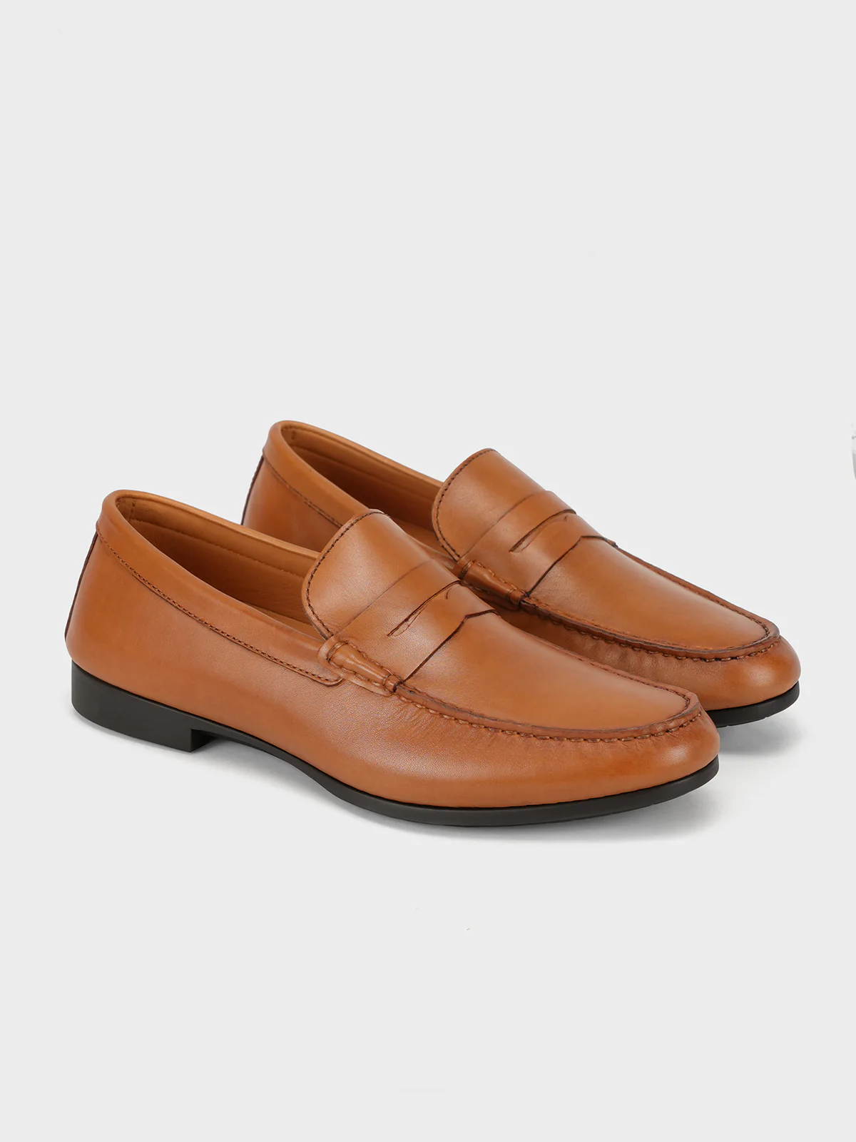 Men "NON" Woven Textured Slip On Casual Leather Moccasin Shoes - Image 4