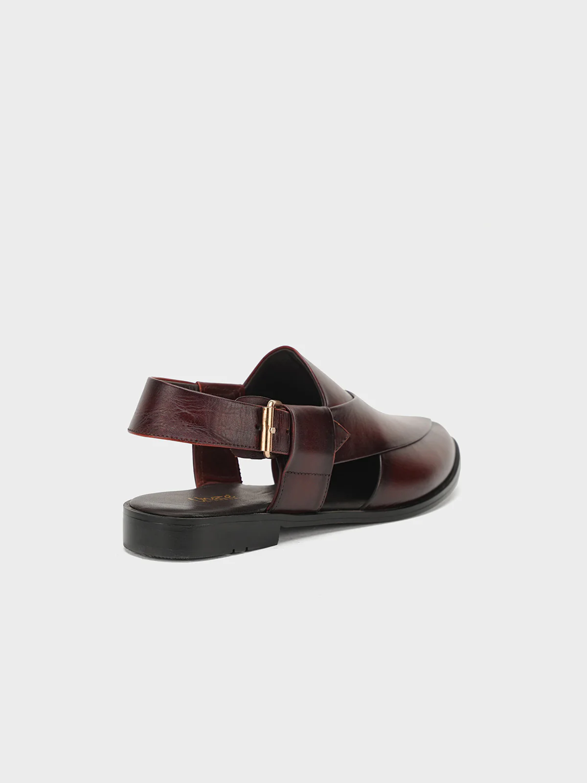 Men "PAYTON" Cross Strap Peshawari Leather Sandals - Image 5