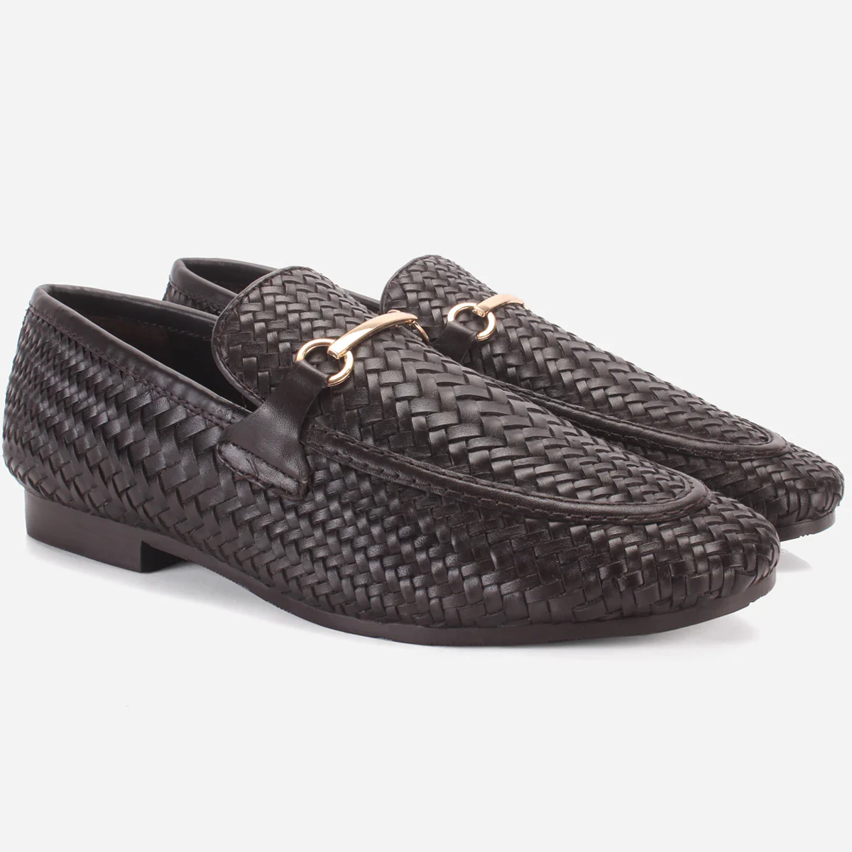 Men "POLIER" Leather Office Dress Slip-On Oxfords - Image 2