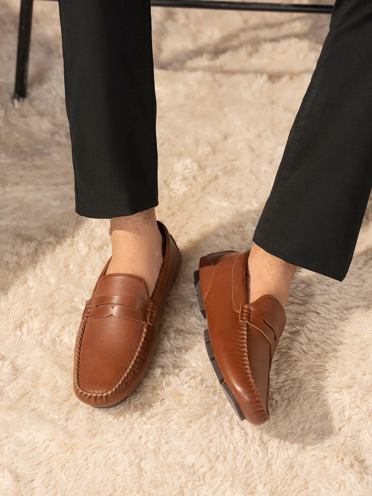 Men "PRADA" Soft Flexible Moccasins