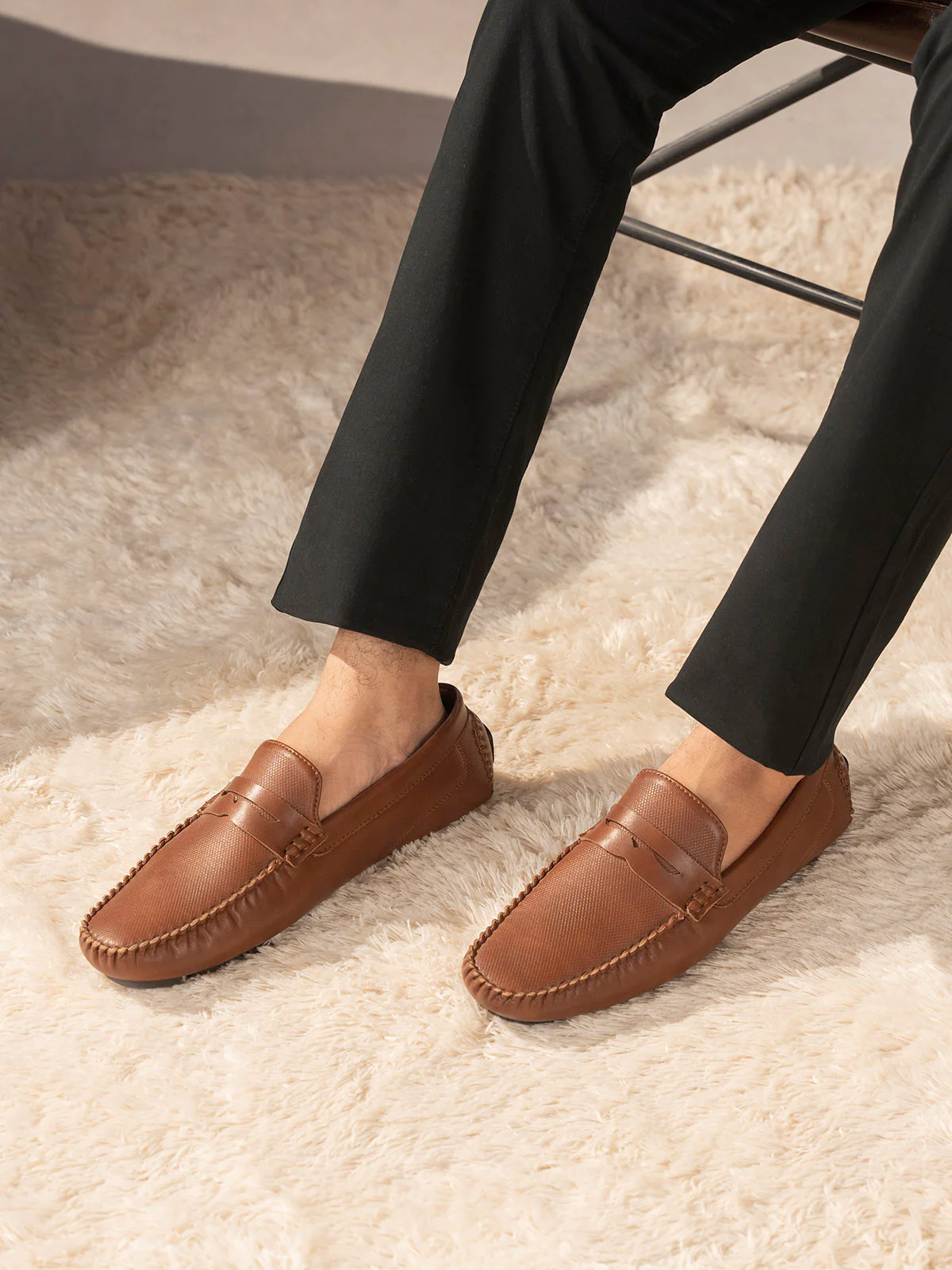 Men "PRADA" Soft Flexible Moccasins - Image 10