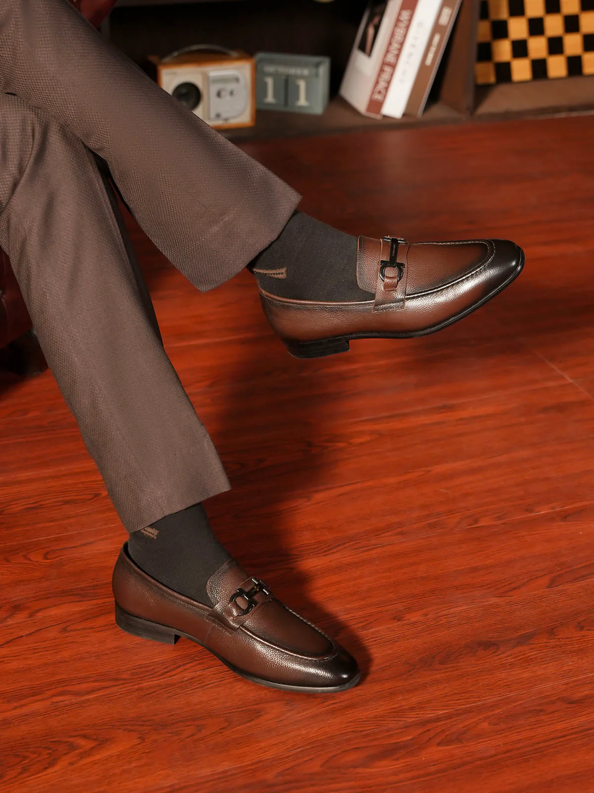 Men "RAQUEL" Classic Slip On Leather Formals
