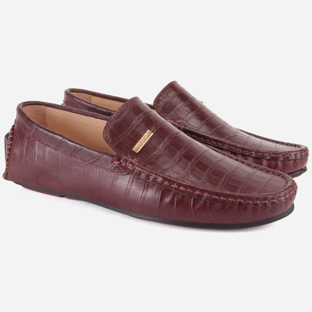 MEN "ROMAN" SLIP ON LEATHER MOCCASINS - Image 2