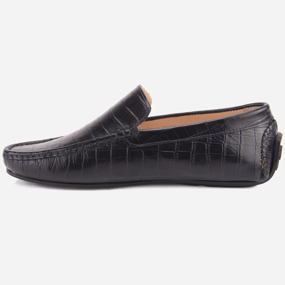MEN "ROMAN" SLIP ON LEATHER MOCCASINS - Image 3