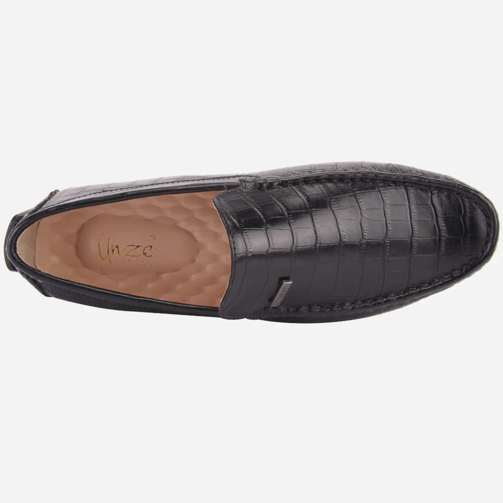 MEN "ROMAN" SLIP ON LEATHER MOCCASINS - Image 4