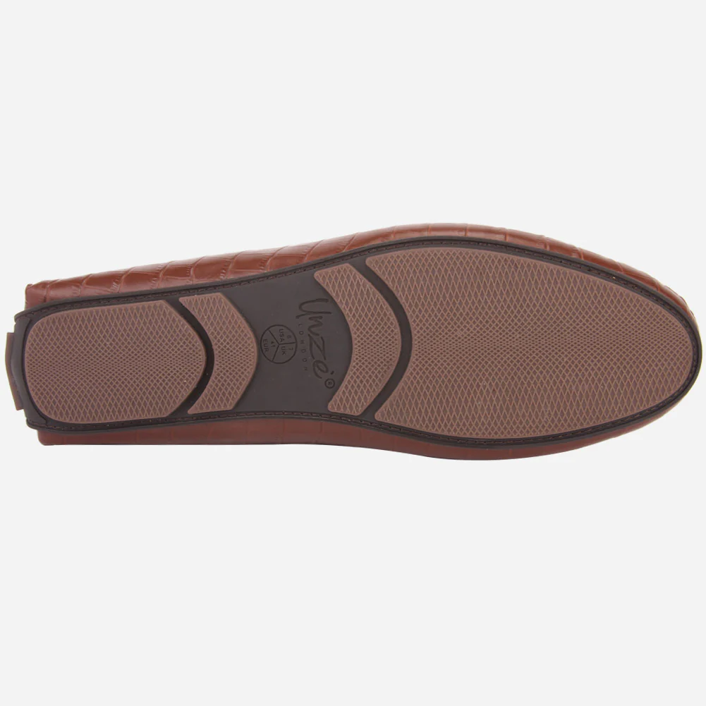 MEN "ROMAN" SLIP ON LEATHER MOCCASINS - Image 5