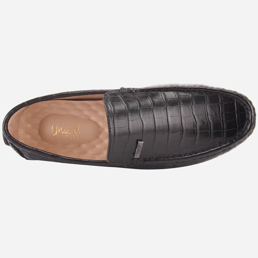 Men "ROMAN" Slip On Leather Moccasins - Image 4