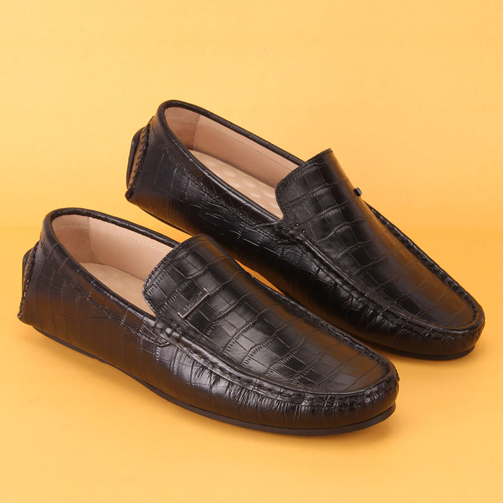 Men "ROMAN" Slip On Leather Moccasins - Image 6