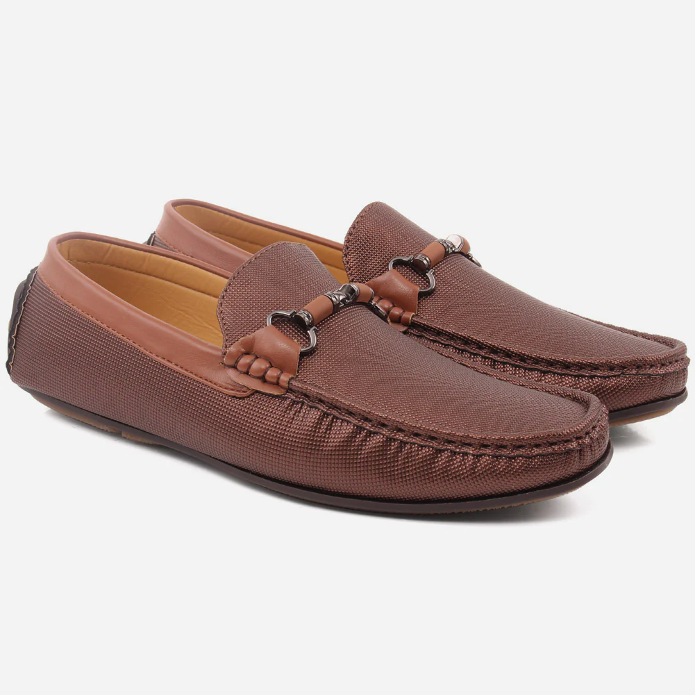 Men "RUSS" Two Tone Slip On Moccasins - Image 2