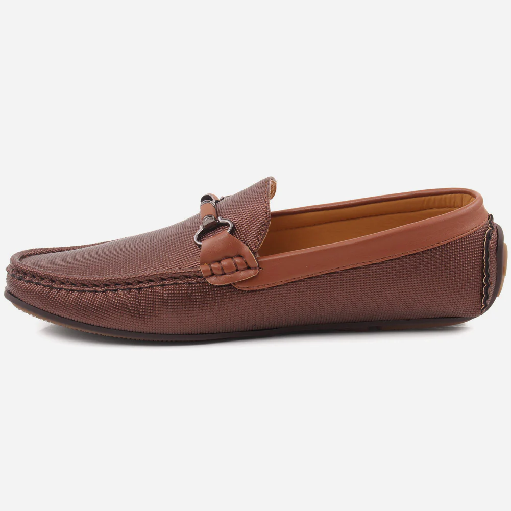 Men "RUSS" Two Tone Slip On Moccasins - Image 3